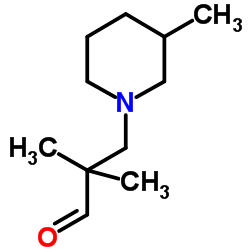 2,2-Dimethyl-3-(3-methyl-1-piperidinyl)propanal结构式