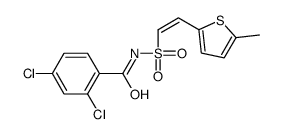 2,4-dichloro-N-[2-(5-methylthiophen-2-yl)ethenylsulfonyl]benzamide Structure