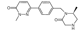 2-methyl-6-[4-((S)-2-methyl-6-oxopiperazin-1-ylmethyl)-phenyl]-2H-pyridazin-3-one Structure