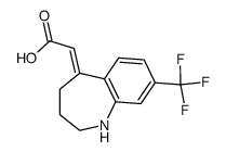 (E)-2-(8-trifluoromethyl-1,2,3,4-tetrahydro-5H-benzo[b]azepin-5-ylidene)acetic acid Structure