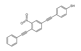 4-[2-[3-nitro-4-(2-phenylethynyl)phenyl]ethynyl]benzenethiol结构式