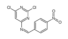 N-(2,6-dichloropyrimidin-4-yl)-1-(4-nitrophenyl)methanimine结构式