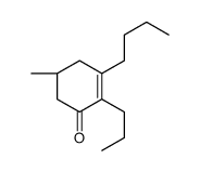 (5S)-3-butyl-5-methyl-2-propylcyclohex-2-en-1-one Structure