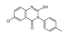 6-chloro-3-(4-methylphenyl)-2-sulfanylidene-1H-quinazolin-4-one结构式