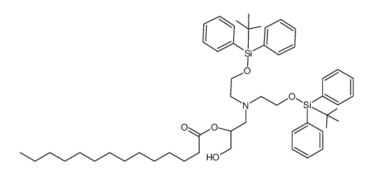 3-[N,N-bis(2-tert-butyldiphenylsilyloxyethyl)amino]-2-(tetradecanoyloxy)-1-propanol结构式
