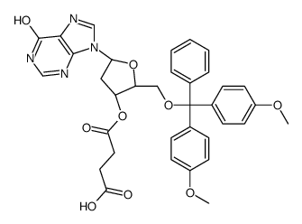 2'-deoxy-5'-O-(4,4'-dimethoxytrityl)inosine 3'-(hydrogen succinate) Structure