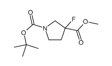 1-O-tert-butyl 3-O-methyl 3-fluoropyrrolidine-1,3-dicarboxylate Structure