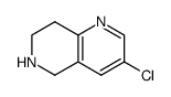 3-Chloro-5,6,7,8-tetrahydro-1,6-naphthyridine hydrochloride Structure