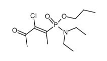 propyl-N,N-diethylamido(β-chloro-β-acetyl)isopropenylphosphonate结构式