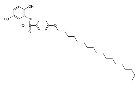 N-(2,5-dihydroxyphenyl)-4-octadecoxybenzenesulfonamide结构式