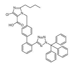 1H-Imidazole-5-carboxylic acid, 2-butyl-4-chloro-1-[[2'-[2-(triphenylmethyl)-2H-tetrazol-5-yl][1,1'-biphenyl]-4-yl]methyl]结构式