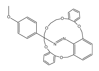 diazene,(4-methoxyphenyl)(19,20,22,23-tetrahydro-12h-7,11-metheno-6h-dibenzo(b,k)(1,4,7,10,13)pentaoxacycloeicosin-25-yl)-,(e)结构式