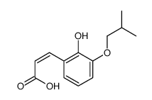 3-[2-hydroxy(2-methylpropoxy)phenyl]acrylic acid Structure