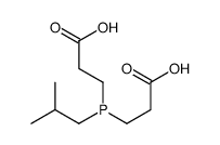 3-[2-carboxyethyl(2-methylpropyl)phosphanyl]propanoic acid Structure