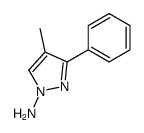 4-methyl-3-phenylpyrazol-1-amine结构式