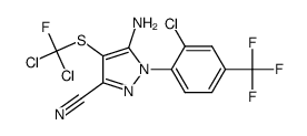 5-amino-1-(2-chloro-4-trifluoromethylphenyl)-3-cyano-4-dichlorofluoromethylthiopyrazole结构式