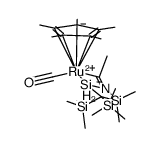 Cp*Ru(CO)(C(CH3)=NSiH2C(SiMe3)3) Structure