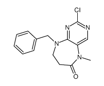 2-benzyl-10-chloro-6-methyl-2,6,9,11-tetrazabicyclo[5.4.0]undeca-7,9,11-trien-5-one结构式