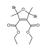 2,5-Dihydro-2,5-dimethyl-2,5-dibromfuran-3,4-dicarbonsaeure-diethylester结构式