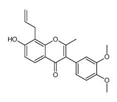 8-allyl-3-(3,4-dimethoxy-phenyl)-7-hydroxy-2-methyl-chromen-4-one Structure