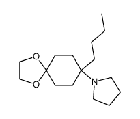 1-(8-butyl-1,4-dioxaspiro[4,5]dec-8-yl)pyrrolidine结构式