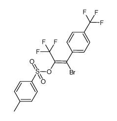 (Z)-1-bromo-3,3,3-trifluoro-2-tosyloxy-1-(4-trifluoromethylphenyl)propene结构式