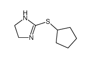 1H-Imidazole,2-(cyclopentylthio)-4,5-dihydro-(9CI)结构式