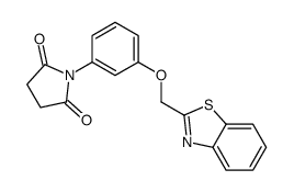 1-[3-(1,3-benzothiazol-2-ylmethoxy)phenyl]pyrrolidine-2,5-dione结构式