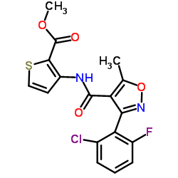 METHYL 3-((3-(2-CHLORO-6-FLUOROPHENYL)-5-METHYLISOXAZOL-4-YL)CARBONYLAMINO)THIOPHENE-2-CARBOXYLATE picture