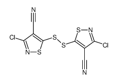 3-chloro-5-[(3-chloro-4-cyano-1,2-thiazol-5-yl)disulfanyl]-1,2-thiazole-4-carbonitrile Structure