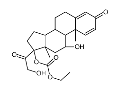ethyl [(8S,9S,10R,11S,13S,14S,17R)-11-hydroxy-17-(2-hydroxyacetyl)-10,13-dimethyl-3-oxo-7,8,9,11,12,14,15,16-octahydro-6H-cyclopenta[a]phenanthren-17-yl] carbonate Structure