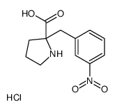 (S)-2-(3-NITROBENZYL)PYRROLIDINE-2-CARBOXYLIC ACID HYDROCHLORIDE结构式