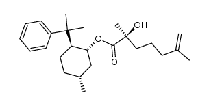 (1R)-8-phenylmenthyl (2S)-2-hydroxy-2,6-dimethyl-6-heptenoate结构式