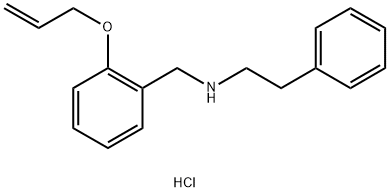 (2-Phenylethyl)({[2-(prop-2-en-1-yloxy)phenyl]methyl})amine Hydrochloride Structure