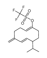 (1Z,6E)-8-isopropyl-5-methylenecyclodeca-1,6-dien-1-yl trifluoromethanesulfonate结构式