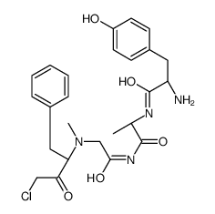 tyrosyl-alanyl-glycyl-N(alpha)-methylphenylalanine chloromethyl ketone结构式