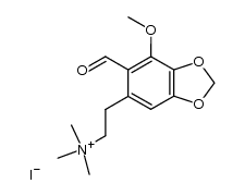 [2-(6-formyl-7-methoxy-benzo[1,3]dioxol-5-yl)-ethyl]-trimethyl-ammonium, iodide结构式