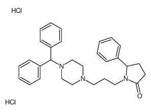 1-[3-(4-benzhydrylpiperazin-1-yl)propyl]-5-phenylpyrrolidin-2-one,dihydrochloride Structure