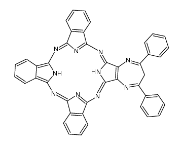 5,7-diphenyl-1,4-diazepinotribenzoporphyrazine结构式