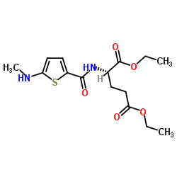 Diethyl N-[5-methylamino-2-thenoyl]-L-glutamate structure