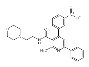 2-methyl-N-(2-morpholin-4-ylethyl)-4-(3-nitrophenyl)-6-phenylpyridine-3-carboxamide Structure