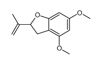 4,6-dimethoxy-2-prop-1-en-2-yl-2,3-dihydro-1-benzofuran结构式