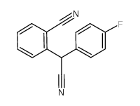 2-[氰基(4-氟苯基)甲基]苯甲腈结构式