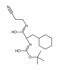 2-Methyl-2-propanyl {(2S)-1-[(2-cyanoethyl)amino]-3-cyclohexyl-1- oxo-2-propanyl}carbamate结构式