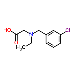 N-(3-Chlorobenzyl)-N-ethylglycine结构式