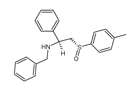 (1S,SR)-N-benzyl-[1-phenyl-2-(p-tolylsulfinyl)ethyl]amine结构式
