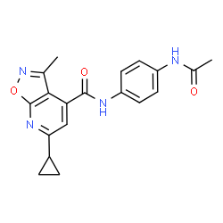 N-[4-(acetylamino)phenyl]-6-cyclopropyl-3-methyl[1,2]oxazolo[5,4-b]pyridine-4-carboxamide结构式