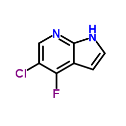 5-氯-4-氟-1H-吡咯并[2,3-b]吡啶结构式