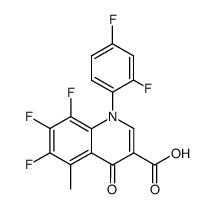 1-(2,4-difluorophenyl)-6,7,8-trifluoro-1,4-dihydro-5-methyl-4-oxo-3-quinolinecarboxylic acid Structure