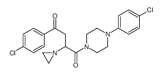 2-(aziridin-1-yl)-4-(4-chlorophenyl)-1-[4-(4-chlorophenyl)piperazin-1-yl]butane-1,4-dione结构式